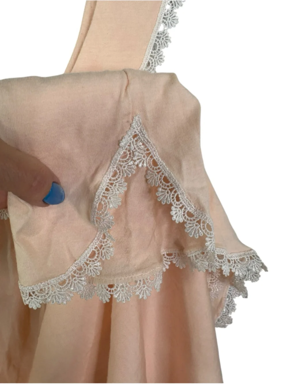 Women's Maria Scotto Italian Chemise Sleepwear Size M in Peach